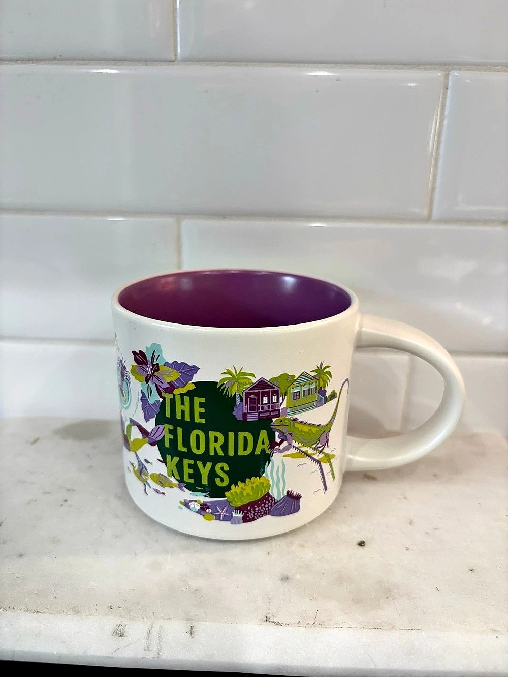 Starbucks Discovery Series The Florida Keys Mug, White & Purple